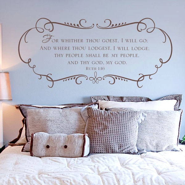 Ruth 1:16 For Whither Thou Goest I Will Go scripture kjv inspirational wall decal