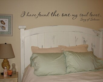 I have found the one my soul loves Song of Solomon scripture vinyl wall decal