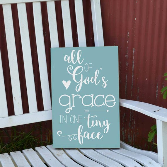 Tout De La Grace De Dieu Dans Un Petit Visage Bebe Citation Etsy France