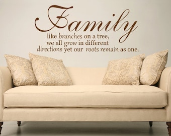 Family Like Branches on a Tree vinyl wall decal