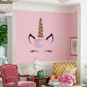 Unicorn ONLY Vinyl Wall Decal Unicorn Party Decor Unicorn Themed Girls Room Nursery Unicorn Decal