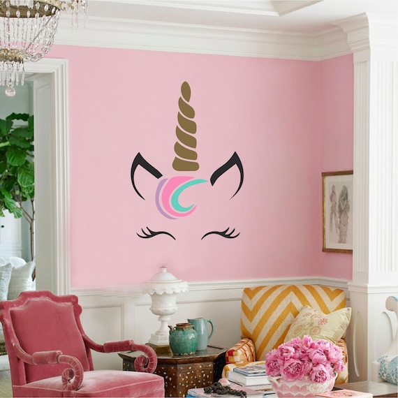 Unicorn ONLY Vinyl Wall Decal Unicorn Party Decor Unicorn Themed