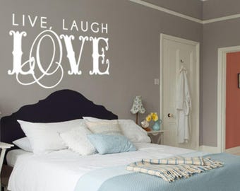 Live Laugh Love quote vinyl wall decal