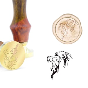 lion animal pattern wax seal stamp gift seal