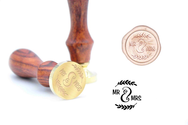 Wedding Invitation Mr and Mrs Logo Wax Seal Stamp Kit B233