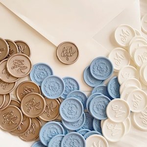 Custom Wedding Wax Seal Stickers Wedding Invitation Self Adhesive wax seals,Personalized wax seals,Premade wax seals