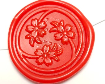 Japan Style Flowers Wax Seal Stamp - Wedding Wax Seal Stamp Kit - Invitation Wax Seals