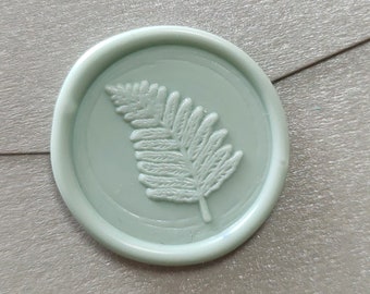 Leaf Lines Pattern Fern Wax Seal Stamp - Wedding Wax Seal Stamp Kit - Invitation Wax Seals