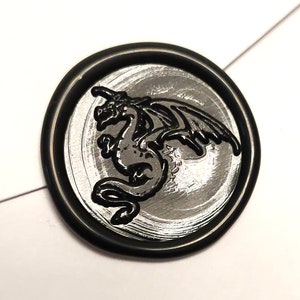 Die Drachenfamilie Abzeichen Wachssiegel Stempel Kit, Hochzeitseinladung, Briefumschlag Briefpapier, Geschenkverpackung, Bastelbedarf, Monogramm Initialen Wachssiegel