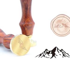The Mountain Travel Wedding Camping Climb Wax Seal Brass Stamp