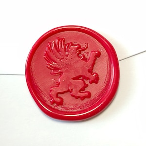 Der Greif und die Sphinx Briefumschlag Wachssiegel Stempel Kit, Bastelbedarf, geprägte Wachssiegel, Familienabzeichen