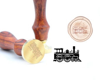 The Retro Train Transportation Wax Seal Brass Stamp