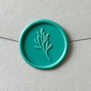 Leaf Lines Pattern Fern Wax Seal Stamp - Wedding Wax Seal Stamp Kit - Invitation Wax Seals
