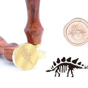 The Stegosaurus Skull Wax Seal Brass Stamp