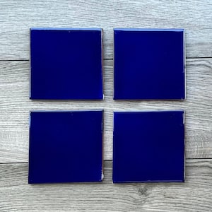 Dark Blue Mexican Tile Coasters