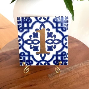 Table Number Easel Stands for Mexican Tile Table Numbers
