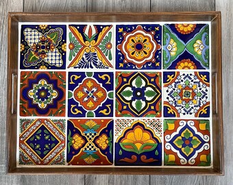 LARGE Mexican Tile Decorative Tray