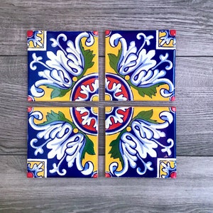 Set of 4 Mexican Tile Coasters