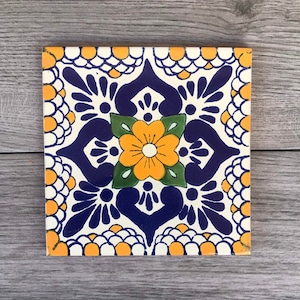 6&quot; Yellow &quot;Escamilla&quot; Mexican Tile Trivet