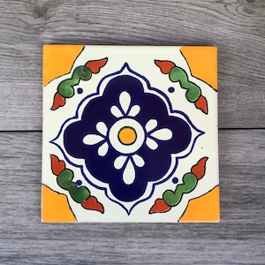 6&quot; Yellow &quot;Guadalajara&quot; Mexican Tile Trivet