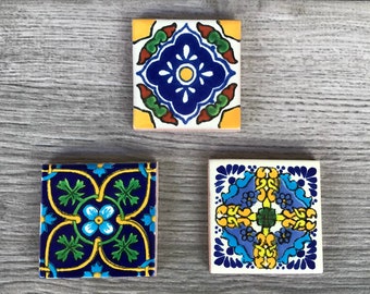 Set of 3 Mexican Tile Magnets