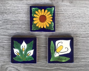 Set of 3 Mexican Tile Magnets