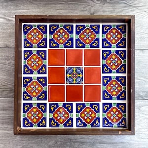 Large Mexican Talavera Tile Tray