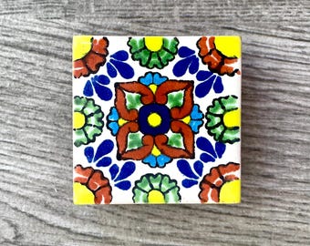 Yellow "Margarita" Mexican Talavera Tile Magnet