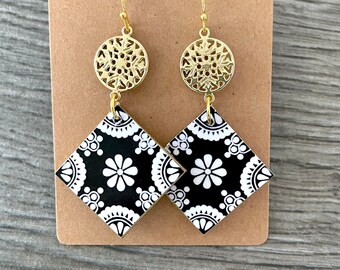 Boucles d'oreilles mexicaines Talavera