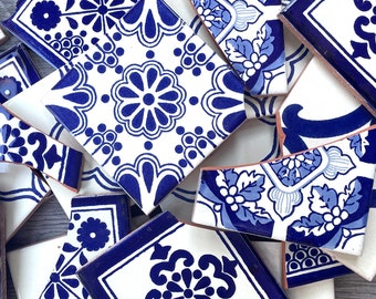 Broken Mexican Talavera Tiles - SOLD BY POUND