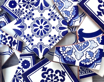 Broken Mexican Talavera Tiles - SOLD BY POUND