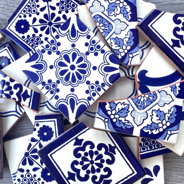 Broken Mexican Talavera Tiles - SOLD BY POUND