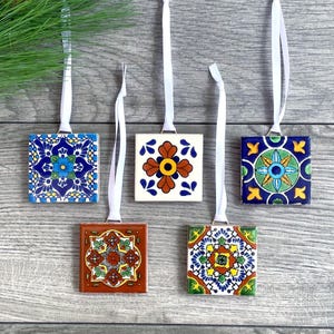 Enfeites de Natal de azulejos mexicanos