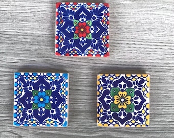 Set of 3 Mexican Tile Magnets