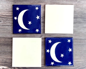 Blue Moon Mexican Talavera Tile Coasters