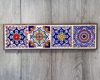 Mexican Talavera Tile Key or Jewelry Hanger