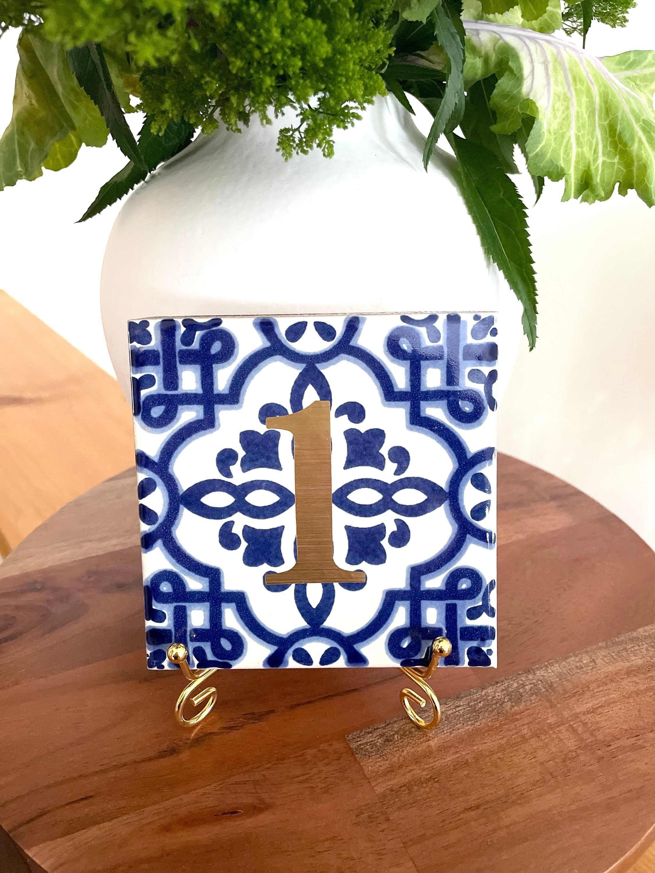 Table Number Easel Stands for Mexican Tile Table Numbers