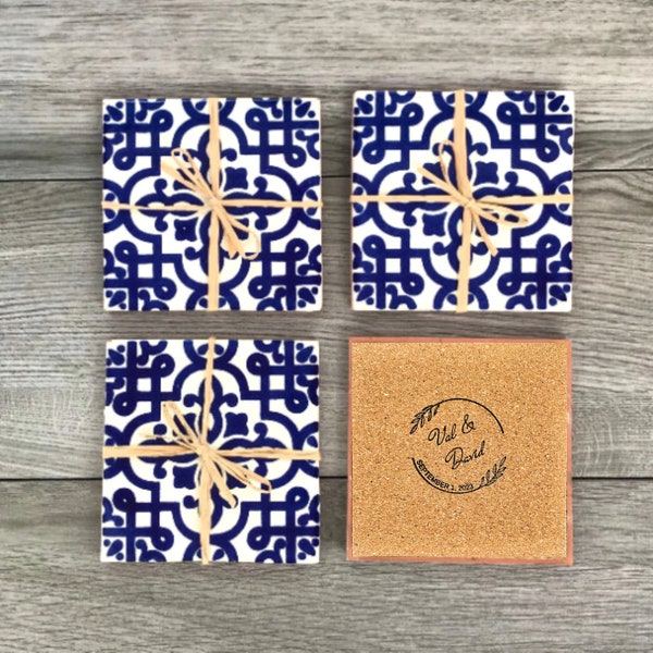 Single Mexican Tile Coaster Wedding Favor