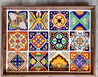 LARGE Mexican Talavera Tile Tray