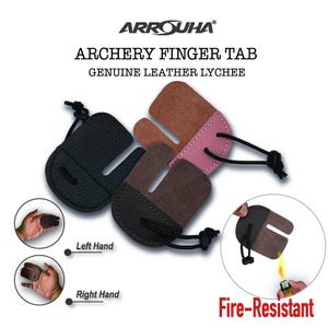 Arrouha Leather Lychee Archery Finger Tab Protection For Modern and Traditional Technique