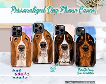 Custom Basset Hound Phone Case | Personalized Dog Phone Cover | Custom Portrait | Dog Lover Unique Gift | Realistic Basset Pet Portrait