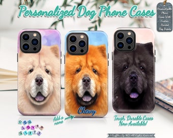 Custom Chow-Chow Phone Case | Personalized Dog Phone Cover | Dog Portrait On Phone Case | Dog Lover Unique Gift | Realistic Pet Portrait