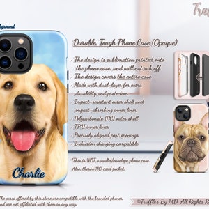 Personalisierte Labrador-Handyhülle Labradorit Handyhülle Personalisiertes Hundeportrait Hundeliebhaber Einzigartiges Geschenk Realistisches Tierportrait Bild 6