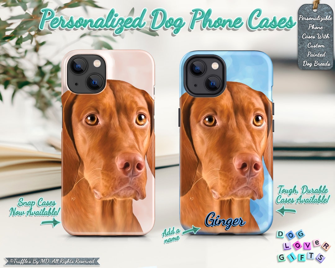 Custom Vizsla Phone Case Personalized Dog Phone Cover Vizsla Portrait on Phone Case Dog Lover