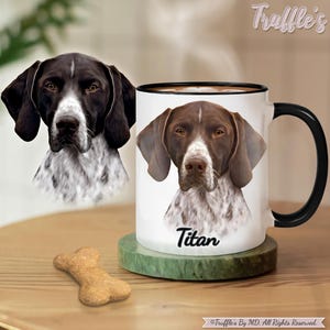 Custom German Pointer Mug | Personalized Pointer Gift | Pointer Coffee Mug | Pointer Drawing | Dog Lover Unique Gift | Custom Pet Portrait