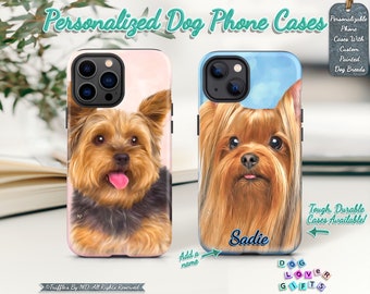 Custom Yorkshire Terrier Phone Case | Personalized Dog Phone Cover | Yorkshire Portrait Phone Case | Dog Lover Unique Gift | Pet Portrait