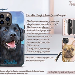 Personalisierte Labrador-Handyhülle Labradorit Handyhülle Personalisiertes Hundeportrait Hundeliebhaber Einzigartiges Geschenk Realistisches Tierportrait Bild 4