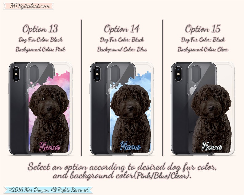 Personalized Realistic Labradoodle Goldendoodle Case iPhone 7 8 Plus X XS XR XS se 11 12 Pro Max,Dog Lover Custom Gift Doodle Case #ICPLP22