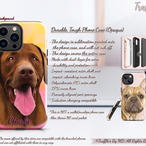 Personalisierte Labrador-Handyhülle Labradorit Handyhülle Personalisiertes Hundeportrait Hundeliebhaber Einzigartiges Geschenk Realistisches Tierportrait Bild 5