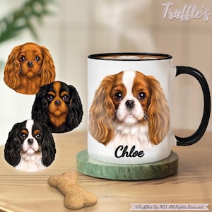 Custom Cavalier King Charles Mug | Cavalier King Charles Gift | Cavalier Coffee Mug | Cavalier Drawing |Dog Lover Gift | Custom Pet Portrait